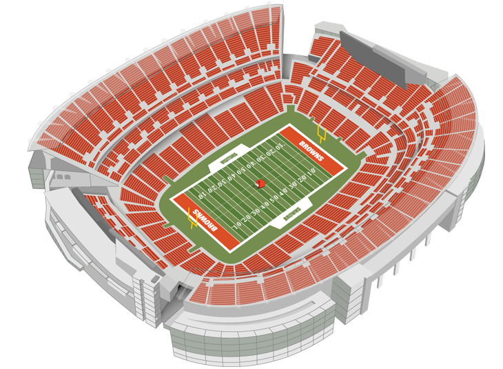 Buy Browns PSLs in section 133, row 14, seats 13-14